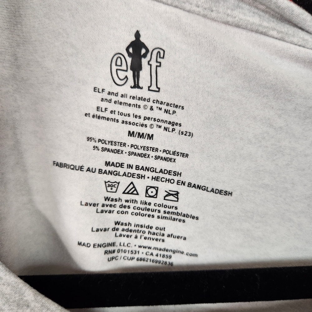 ELF Christmas Movie PJs Sleepwear Pajamas Fleece Womens Size Medium New Cozy - Picture 4 of 8